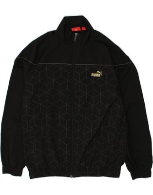 Puma Jungen Grafik Trainingsanzug Oberteil Jacke 13-14 Jahre XL schwarz geometrisch AA10