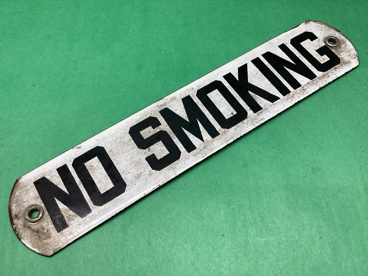 Vintage No Smoking Sign In Original Advertising Signs (1930-1969