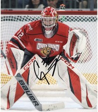 Carter George signed Owen Sound Attack 8x10 photo  LA KINGS    PROOF  #2