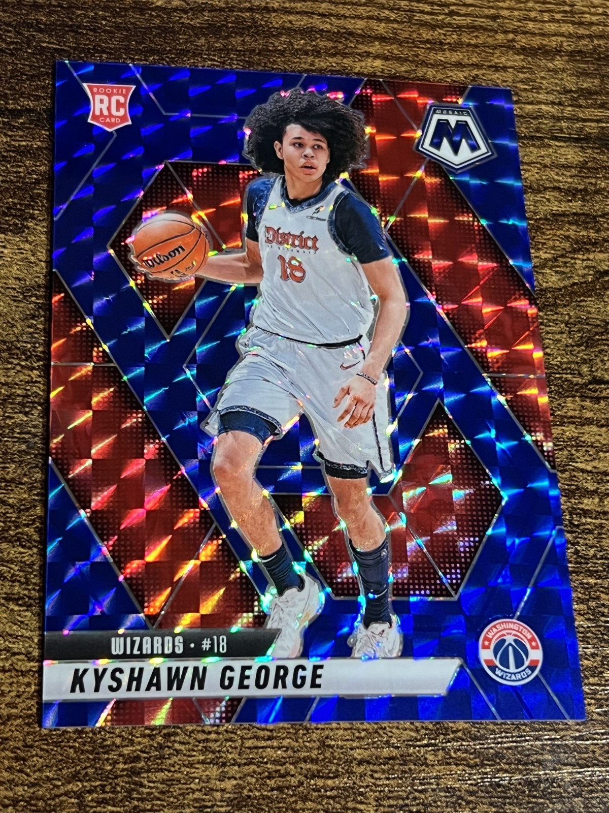 KYSHAWN GEORGE 2024 Panini Mosaic True Rookie #247 Blue Prizm /199