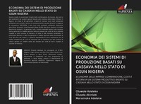 Economia Dei Sistemi Di Produzione Basati Su Cassava Nello Stato Di Osun Nigeria