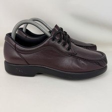 SAS Take Time Leather Comfort Shoes Loafers Maroon Black Women's Size 8 N