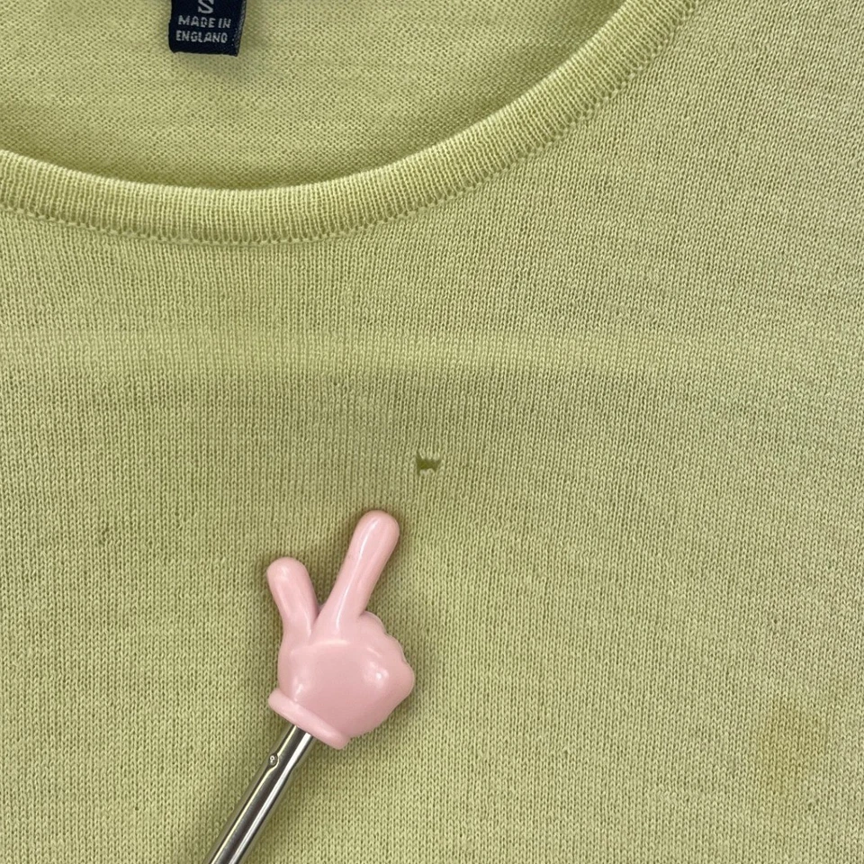 Suéter Burberry London verde pura lana cuello redondo para mujer prendas de punto pequeñas Foto 2 de 4