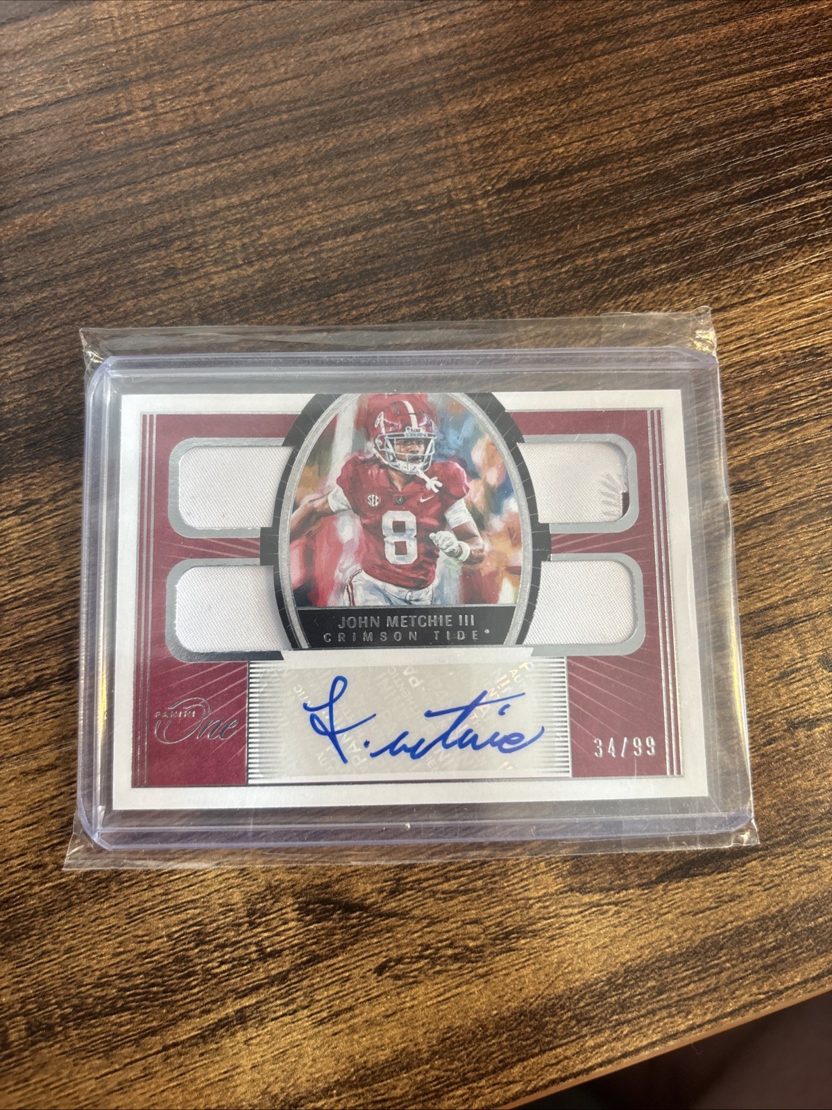 John Metchie Panini Chronicles Draft Picks One Quad Patch Autographs #ONEJME Base