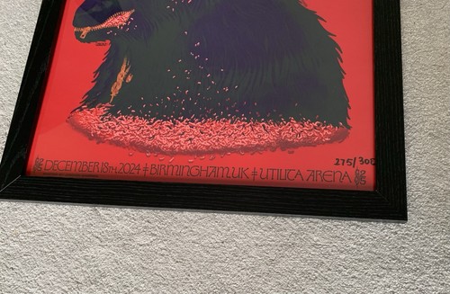 Framed Slipknot 25 UK Tour Poster Limited Edition Birmingham Utilita - Picture 4 of 8