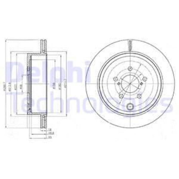 Delphi 2X Bremsscheibe Hinten Ø290 Mm FüR Subaru BRZ Legacy V BM 2.5I AWD 2.5-image