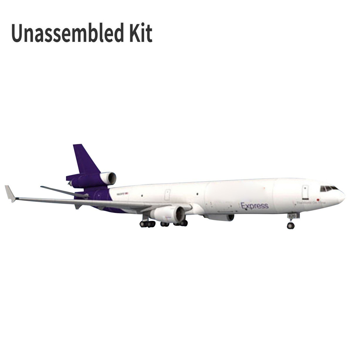 航空機・ヘリコプター PACMIN 1/164 MD-11 FedEx 1:100 Scale Fedex MD-11 Air Plane Model 3D Paper Unassembled Kit