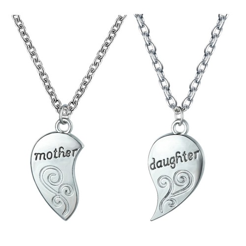 Heart Necklace Mothers Day for Mom Father and Daughter Necklaces - Picture 8 of 9