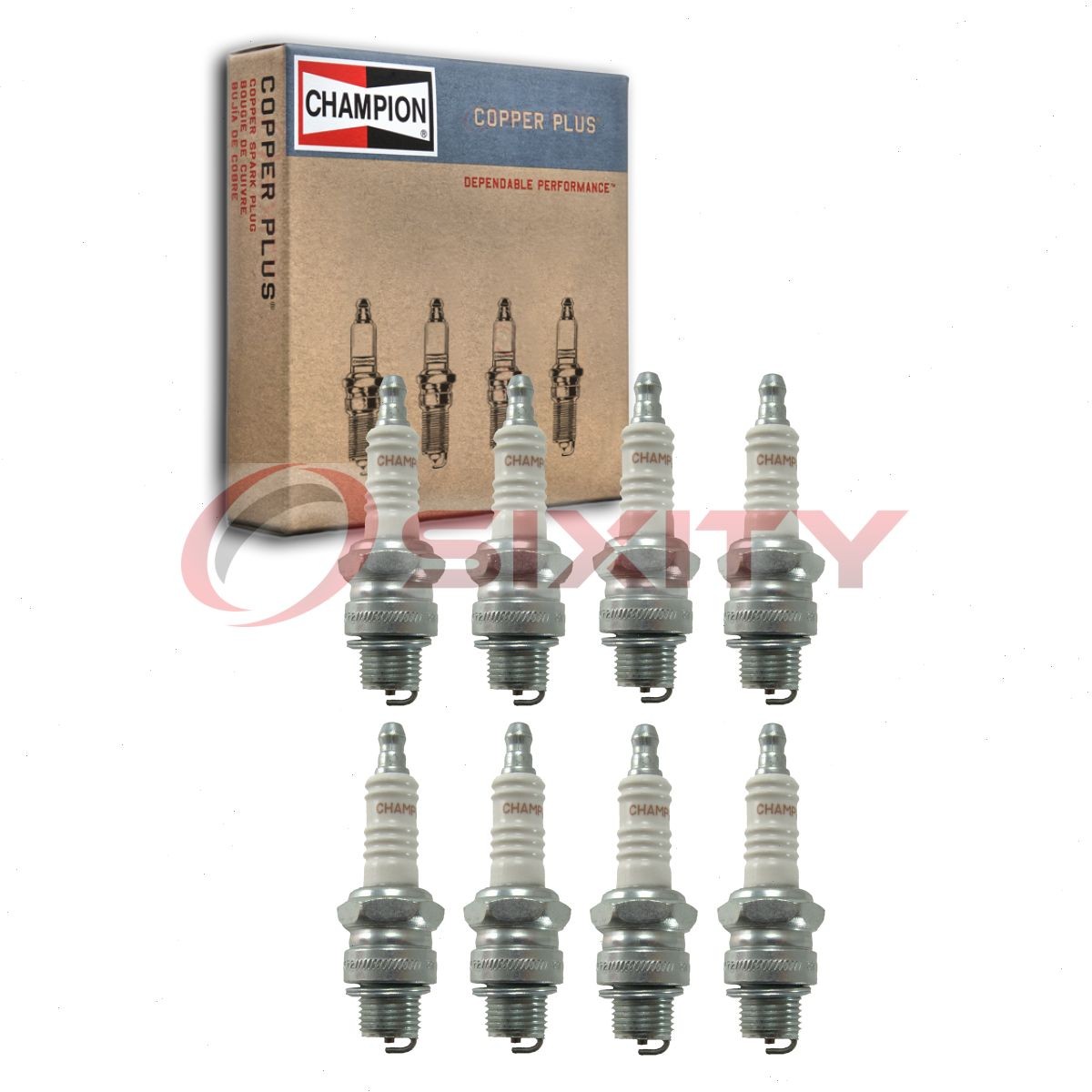 8 pc Champion Copper Plus Spark Plugs for 1962 Studebaker 7E13D 4.2L 4.7L V8 go