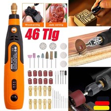 Mini Multifunktionswerkzeug Dremel USB Akku 3 Gänge Mehrzweck Drehwerkzeug 46Tlg
