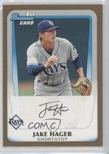 2011 Bowman Draft Prospects Gold Jake Hager #BDPP39 4k8