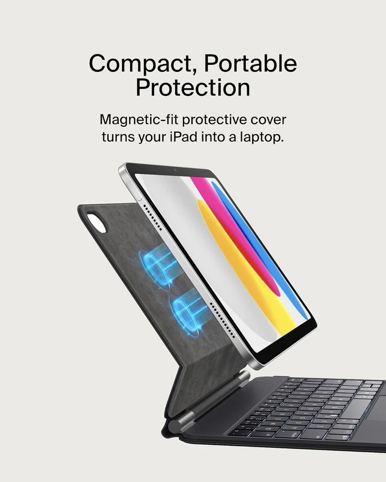 Belkin Pro Keyboard Case iPad 10th Gen 10.9” Backlit Bluetooth Keyboard, Black - image 3 of 4