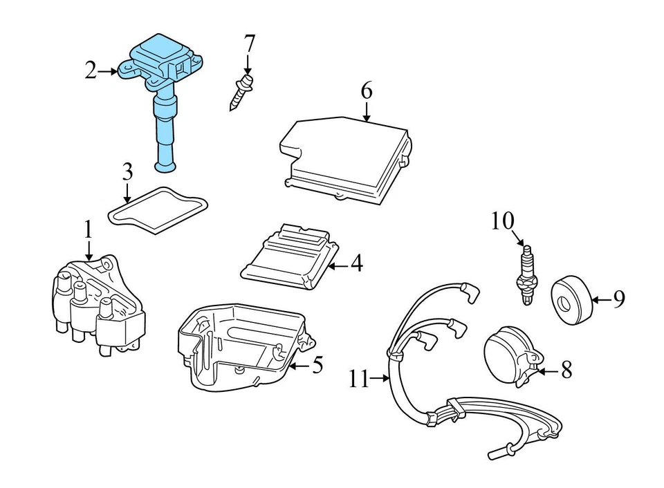 1999-2002 AUDI TT QUATTRO - катушка зажигания 06B905115E - Изображение 3 из 4