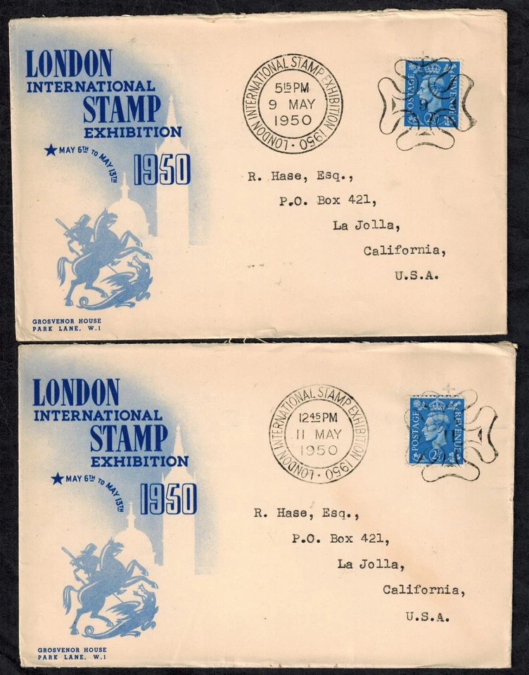 Gran Bretaña 1950 6 reproducciones de los sobres ONE PENNY MULREADY Foto 2 de 4