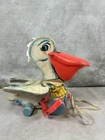 Fisher-Price Pull Toy Pelican #794 Wooden Vintage Toy with Red Beak