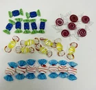 Vintage Hand Blown Murano Art Glass Wrapped Candy Art Style Lot of 27 Pcs