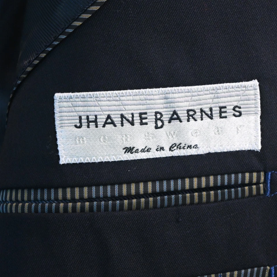 Chaqueta Pantalones Traje Jhane Barnes 42R 36x32 Azul Marino 100% Lana Para Hombre Foto 4 de 4