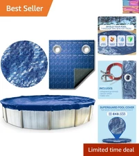 Hydrotools 28FT Winter Pool Cover for 24FT Round Pools - UV & Weather Resistant