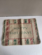 Christmas Accent Rug "Happy Holidays" 24" 18"   Christmas Decoration