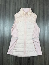 Lululemon Down For It All Pink Zip Up Vest Size 8 Women's Goose Down PrimaLoft