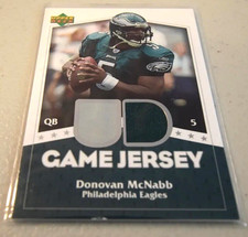 2007 Upper Deck UD Game Jersey Donovan McNabb #UDGJ-MC Football Card