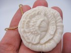 VINTAGE SIGNED LENOX NECKLACE PORCELAIN ROSE PENDANT ESTATE — photo 3