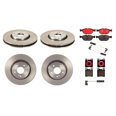 SHW OEM Front & Brembo Rear Brake Rotors Ceramic Pads Kit For E55 C43 CLK55 AMG
