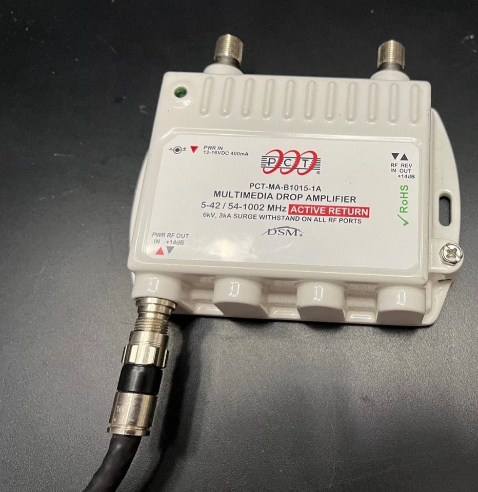 PCT Multimedia Drop Amplifier with SVG Commonscope 8 port Splitter - Image 2 of 4