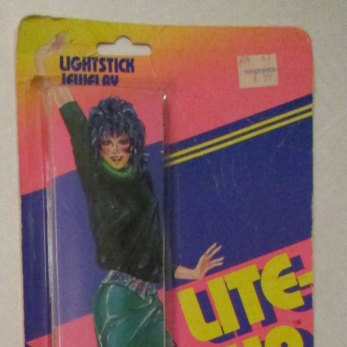 Vintage 1980's Lightstick Jewelry Hot Pink Lite-Up Necklace NEW IN PACK Retro - Picture 3 of 9