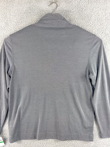 Van Heusen 1/4 Zip Sweater Mens Large NEW $60 Gray Preppy Business Casual Hike - Picture 7 of 13