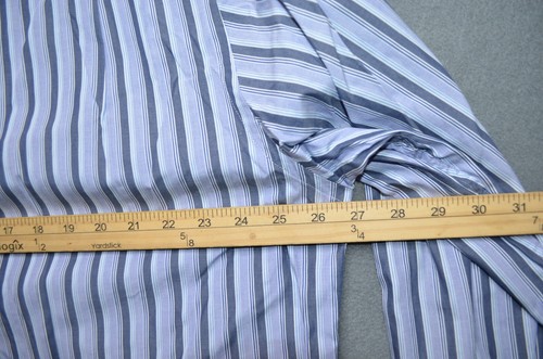 Lacoste Blue Striped Regular Fit Button Up Shirt Men’s Size 45 / 2XL - Picture 9 of 11