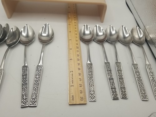 Konvolut 38 Vintage Nasco Edelstahl MAURISCHE MCM Gabeln Löffel Messer - Bild 12 von 12