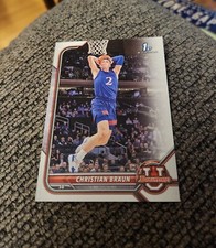 2021-22 Bowman U Basketball Christian Braun #6 1st Kansas Denver Nuggets