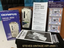 Olympus Pearlcorder J500 Microcassette Recorder + NEW MICROCASSETTES L@@K FREE P