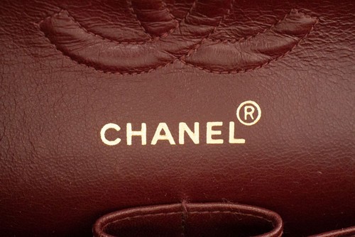 n70 CHANEL Authentic Classic Double Flap 9" Chain Shoulder Bag Black Lambskin - Picture 16 of 20