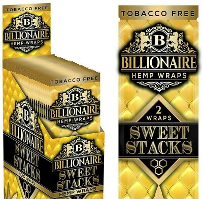 Billionaire Flavored Herbal Wraps Box 25/2ct Sweet Stacks