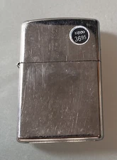 Zippo 2017 Full Size Brushed Chrome Lighter Made in the USA MSRP $36.95 sticker