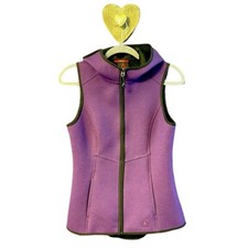 GERRY Size S Small Outdoor Womens Full Zip Hooded Vest Layer Purple Hiking EUC