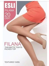 Conte ESLI FILANA 20 Den Matte Tights – Size XS, Color Castoro