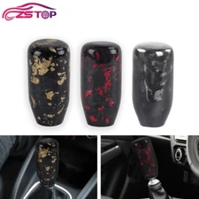 Universal Black Forged Carbon Fiber Manual Car Gear Shift Knob Lever Shifter