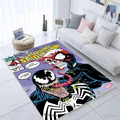 Venom, Amazing Spiderman Rug, Spiderman Rug, Comics Cartoon Cover Rug