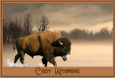 Cody WY Travel Poster Large 16x24 Buffalo Art Prints Bison