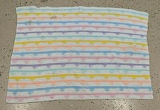Antique Hand Made Crocheted Baby Quilt Decor Rare Collectible