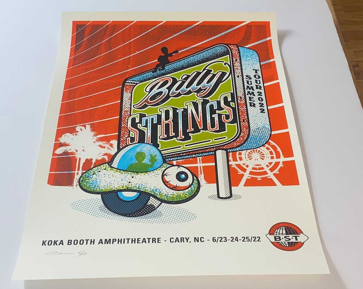 Billy Strings Poster Koka Booth Cary NC 2022 Signed Silkscreen