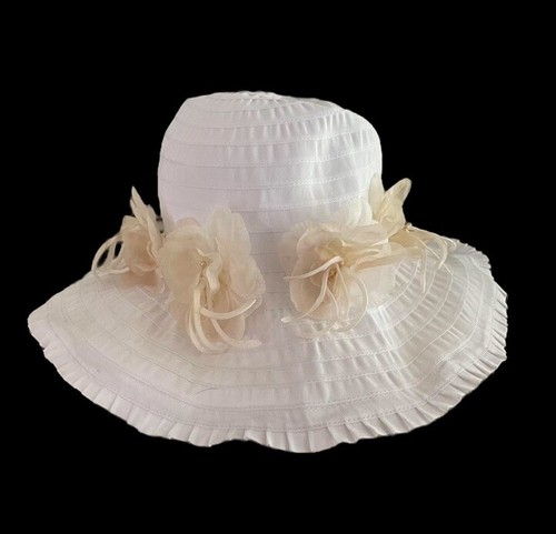 Betmar New York hat white wide brim bucket beach pool summer great - Picture 2 of 4