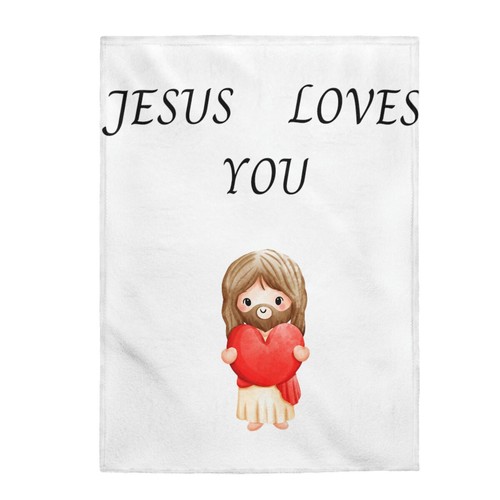 Toddlers Blanket, Religious Plush Blanket, Christian Kids Blanket, Polyester - Picture 1 of 3