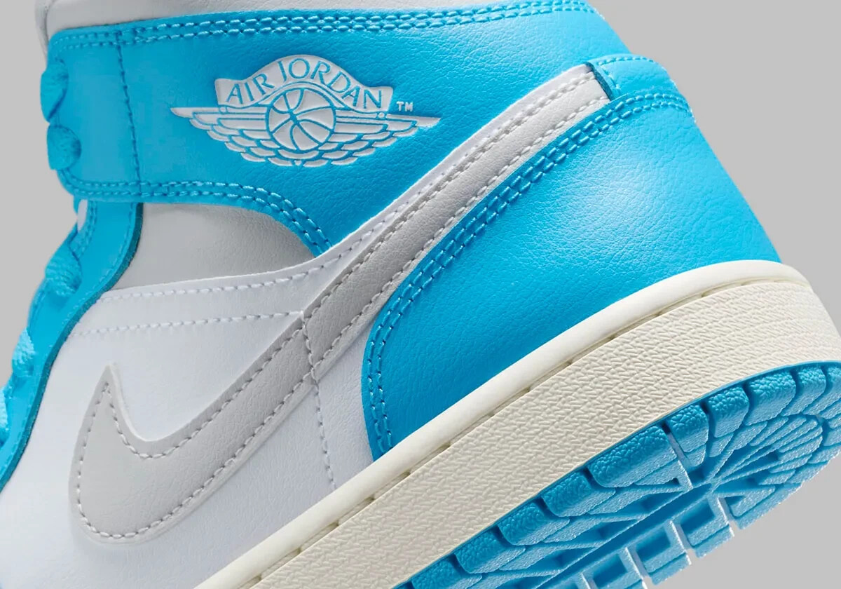 Nike Air Jordan 1 Mid Dark Powder Blue White Grey BQ6472-400
