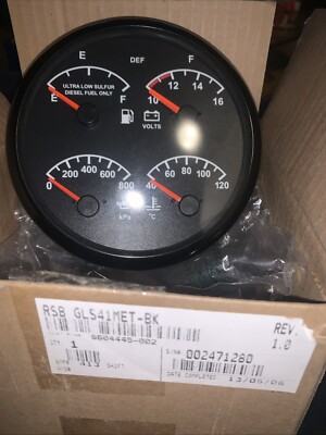 Pacific Insight Electronics 4in 1 Gauge Diesel RSB-GLS41MET-BK  Oil Water Volts