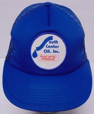 Vintage 1980s SOUTH CENTER OIL INC. PACIFIC PRIDE PATCH SNAPBACK TRUCKER HAT CAP