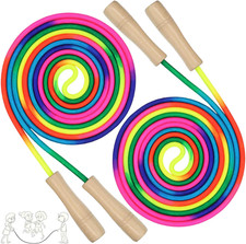 Paquete de 2 cuerdas de saltar largas holandesas dobles de 16 pies